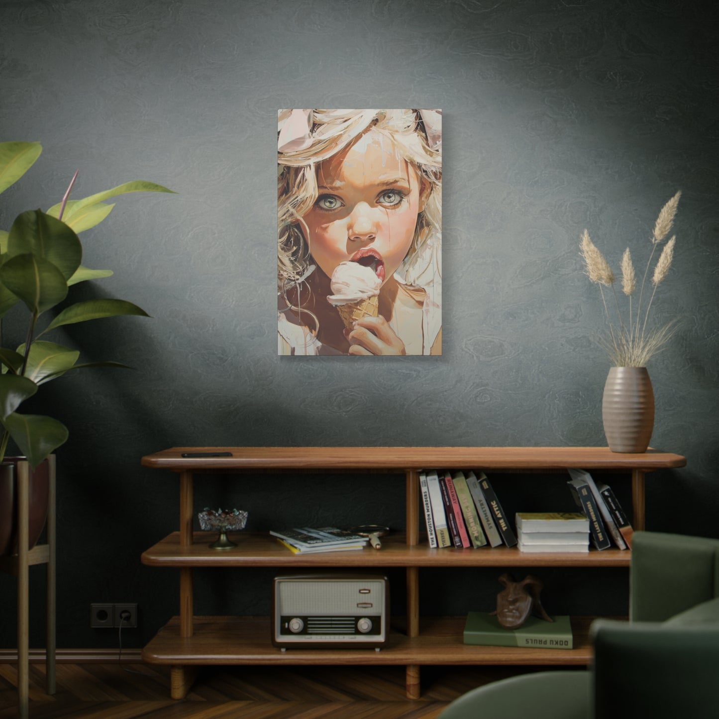 Gallery Wrapped Canvas, Sweet Summer Nostalgia, Sugar and Spice Art Canvas, Ice Cream Dreams Art – Briony