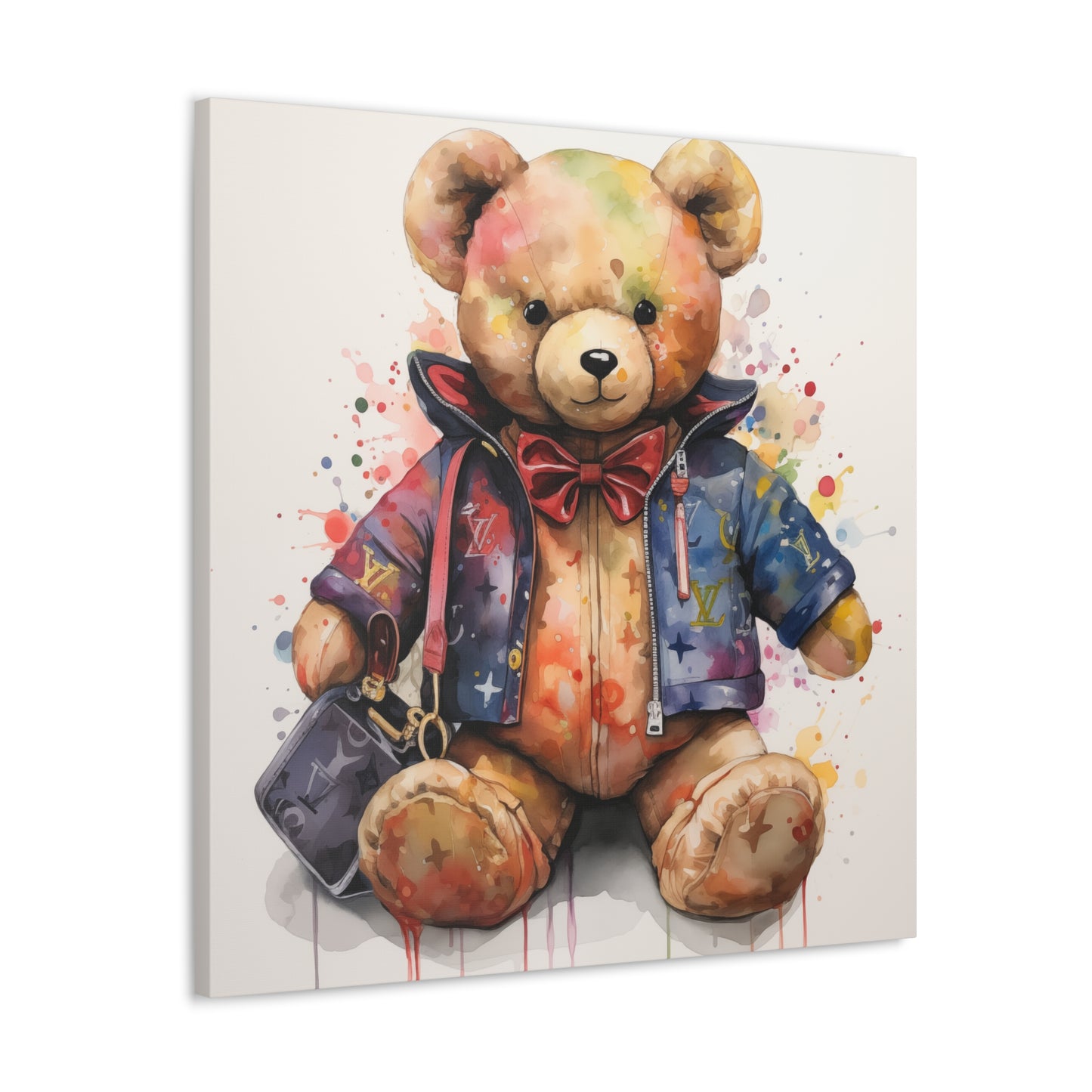 Canvas Gallery Wrap - LV Bear Wall Art - Drip