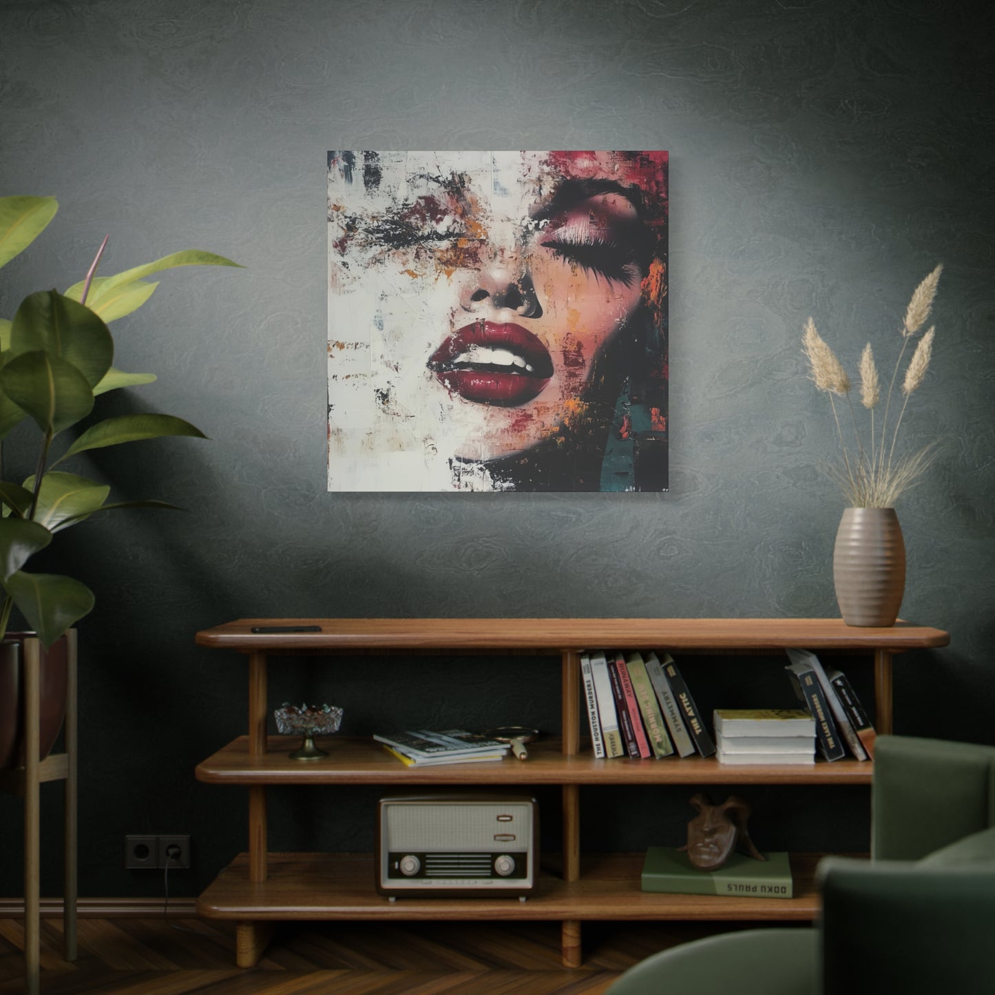 Gallery Wrapped Canvas, Guilt and Grit Adult Art Canvas, Erotic Pinup Art Canvas – Simone