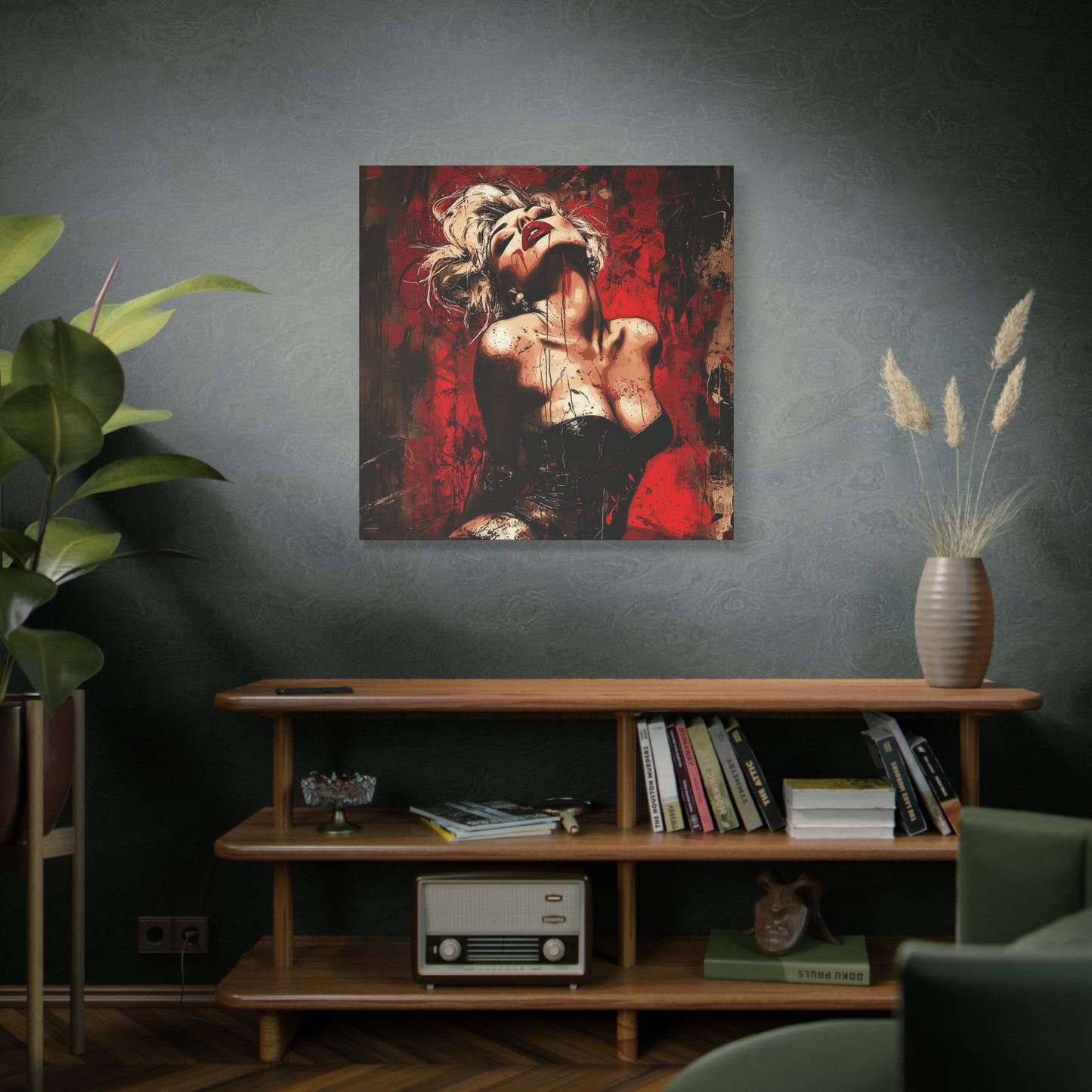 Gallery Wrapped Canvas, Guilt and Grit Adult Art Canvas, Erotic Pinup Art Canvas – Tabitha