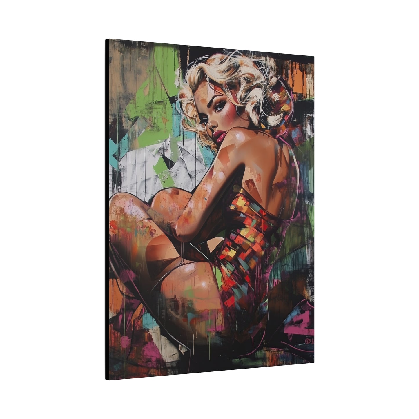 Gallery Wrapped Canvas, Guilt and Grit Adult Art Canvas, Erotic Pinup Art Canvas – Selene