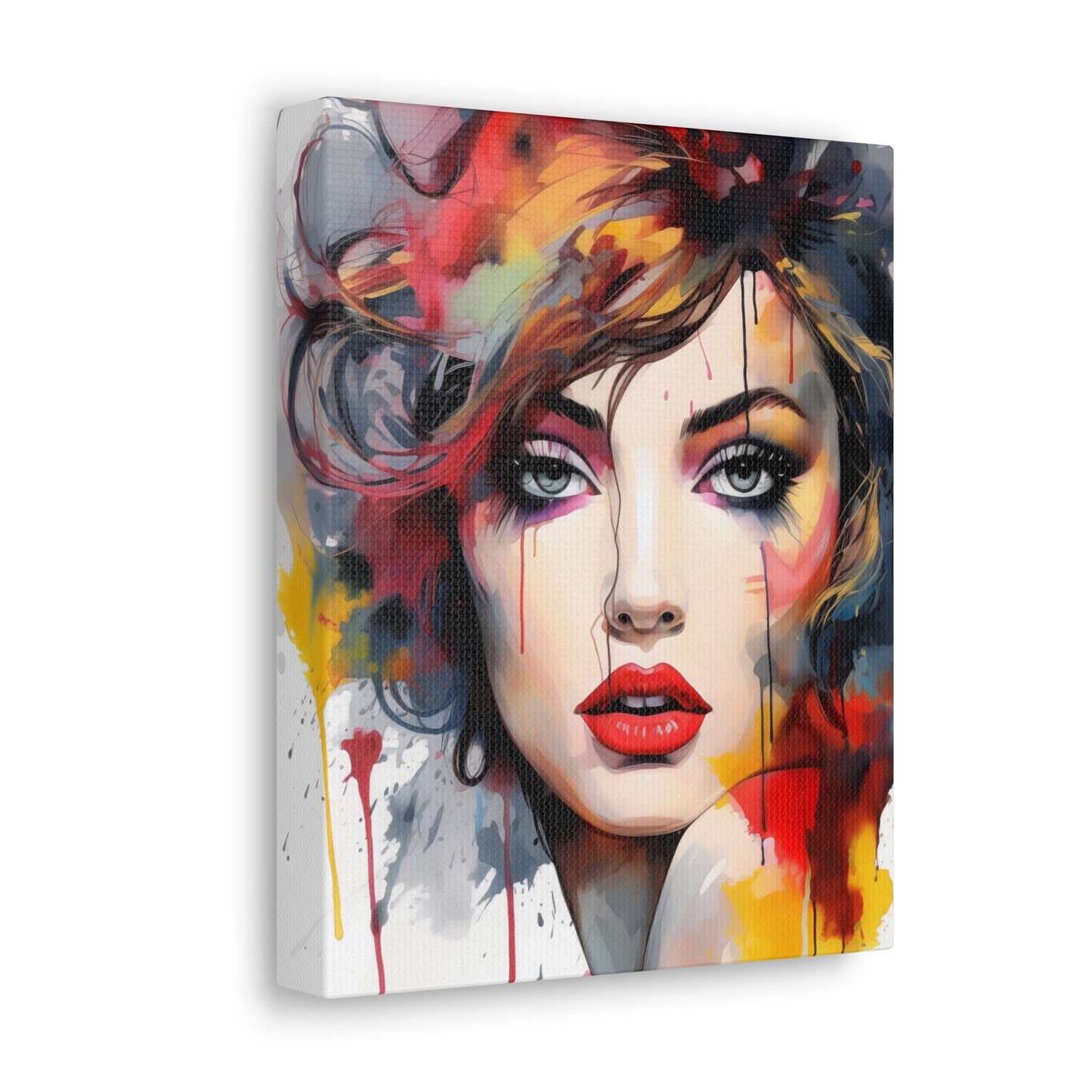 Canvas Wall Art, Gallery Wrapped Pop Art, Femme Doll Wall Art – Alessia