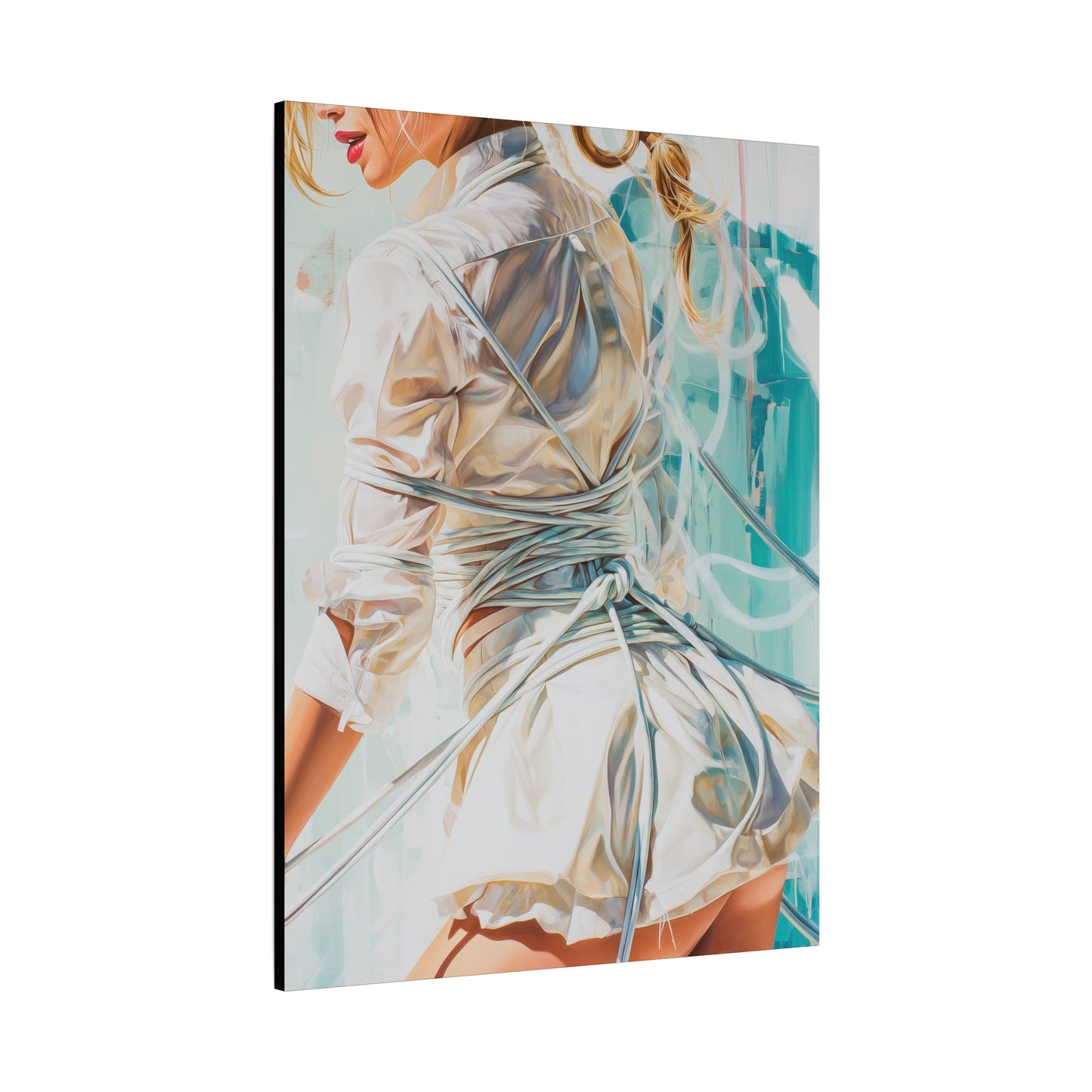 Gallery Wrapped Canvas, Ropes and Reverence Art Canvas, Erotic Shibari Art Canvas – Hannah