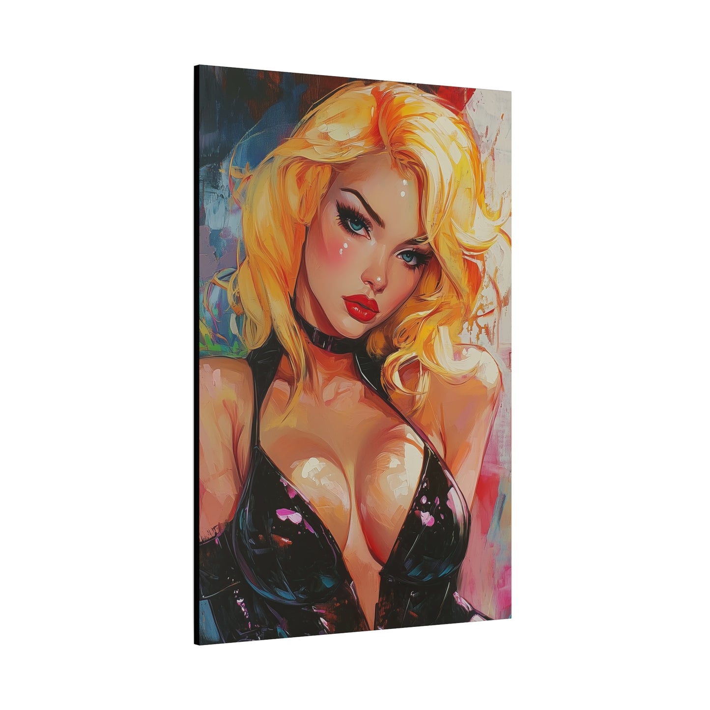Gallery Wrapped Canvas, Guilt and Grit Adult Art Canvas, Erotic Pinup Art Canvas – Esme