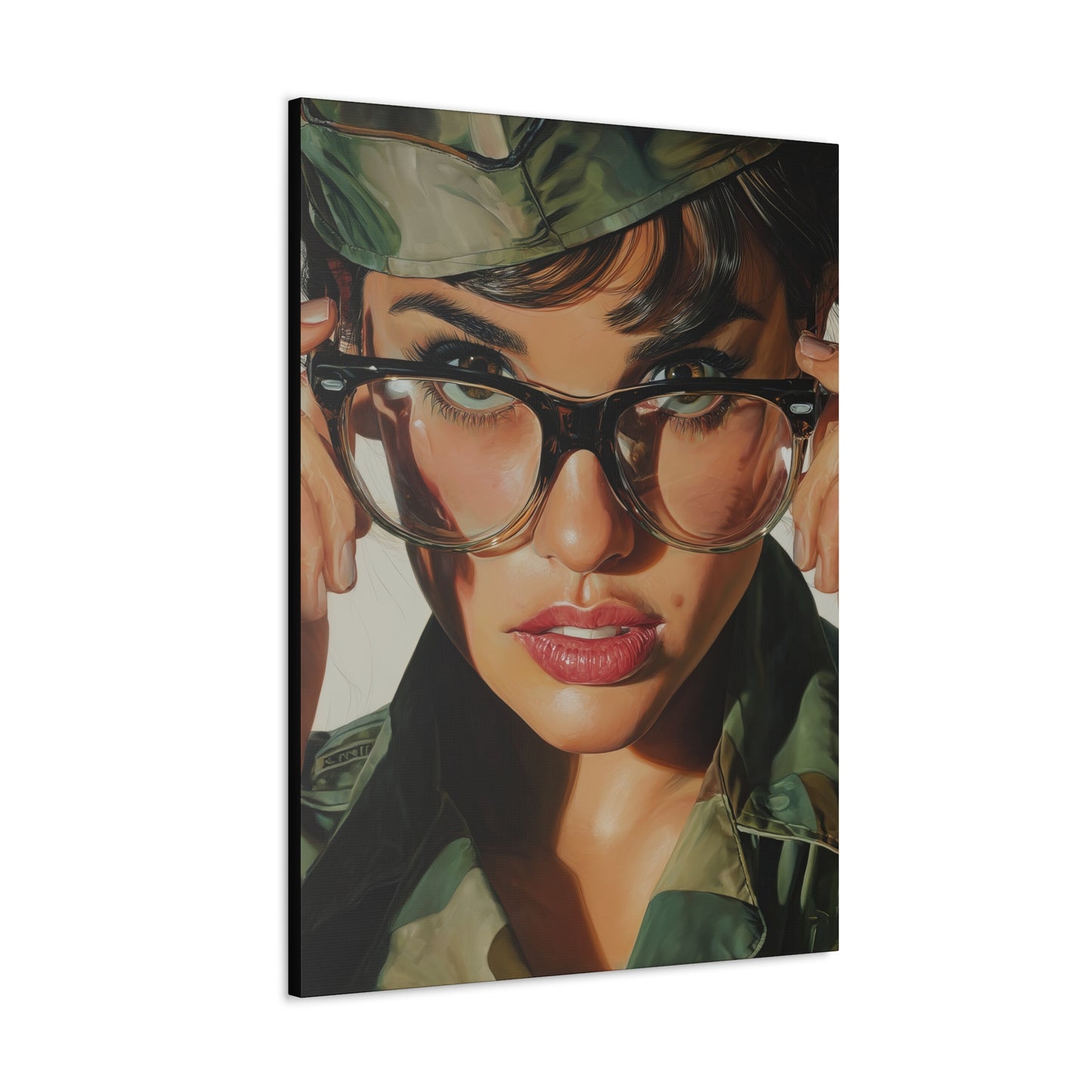 Gallery Wrapped Canvas, Liberty and Lace Art Canvas, Erotic Pinup Art Canvas – Erica