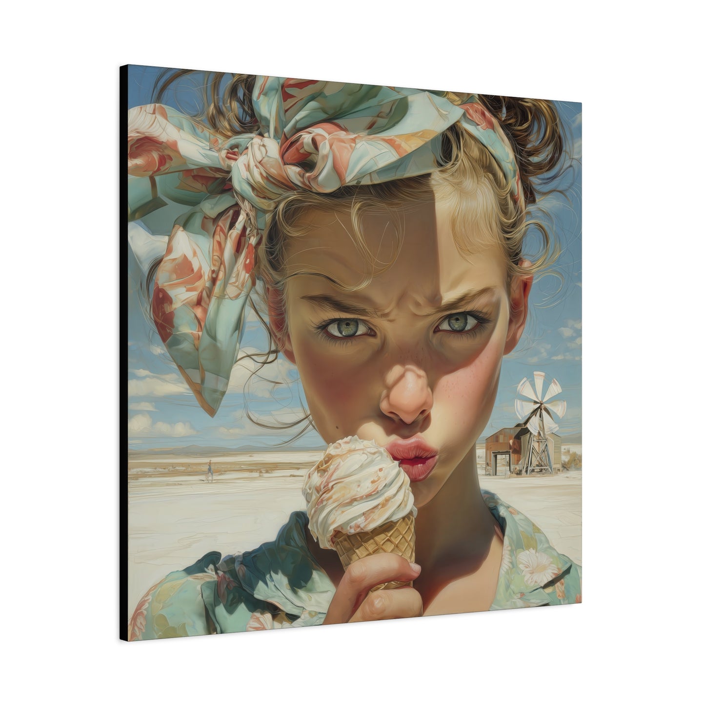 Gallery Wrapped Canvas, Sweet Summer Nostalgia, Sugar and Spice Art Canvas, Ice Cream Dreams Art – Millie