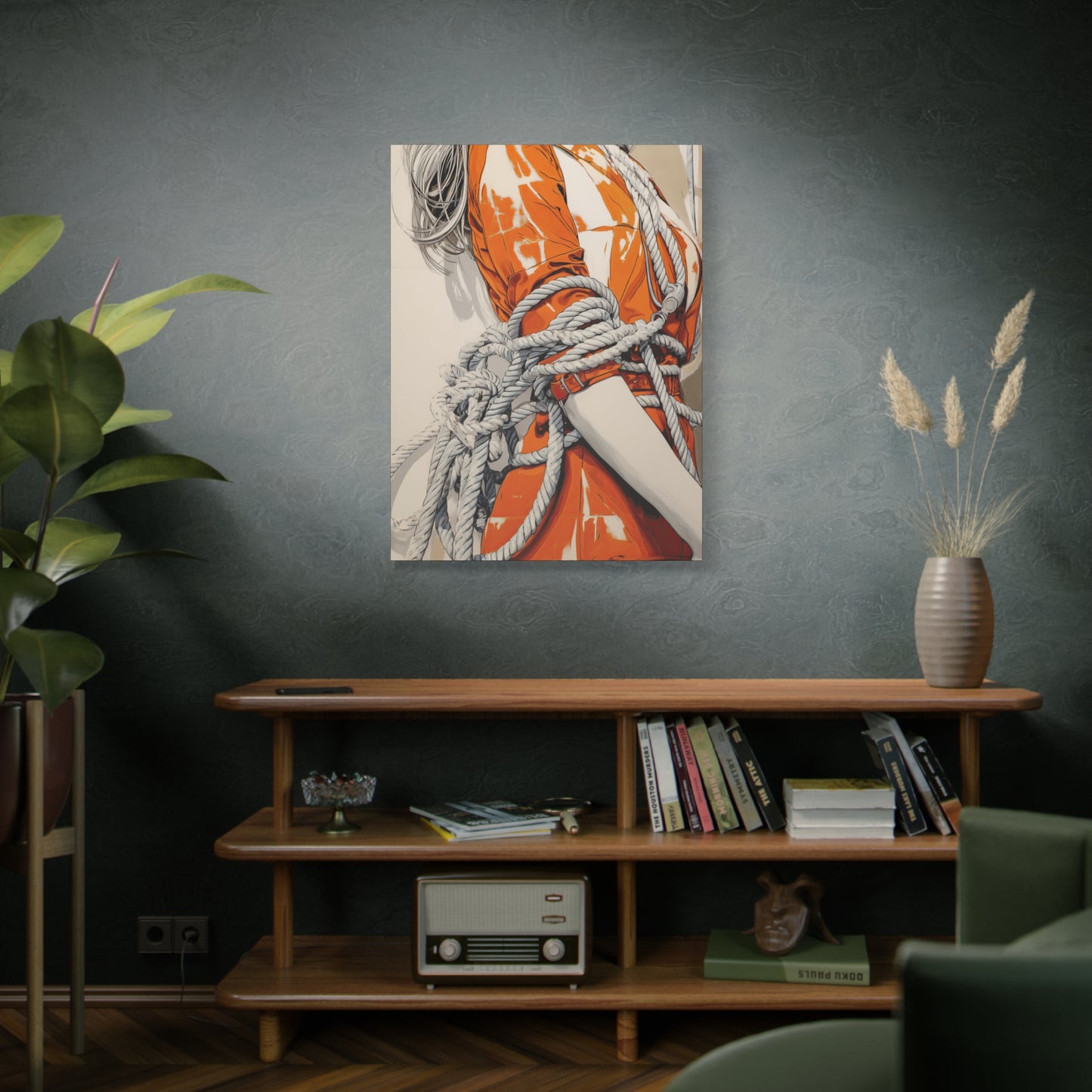 Gallery Wrapped Canvas, Ropes and Reverence Art Canvas, Erotic Shibari Art Canvas – Mei