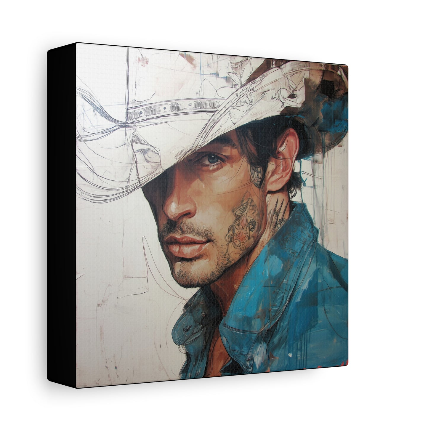 Gallery Wrapped Canvas, Wranglers and Wreckage Art Canvas, Erotic Pinup Art Canvas – Jack