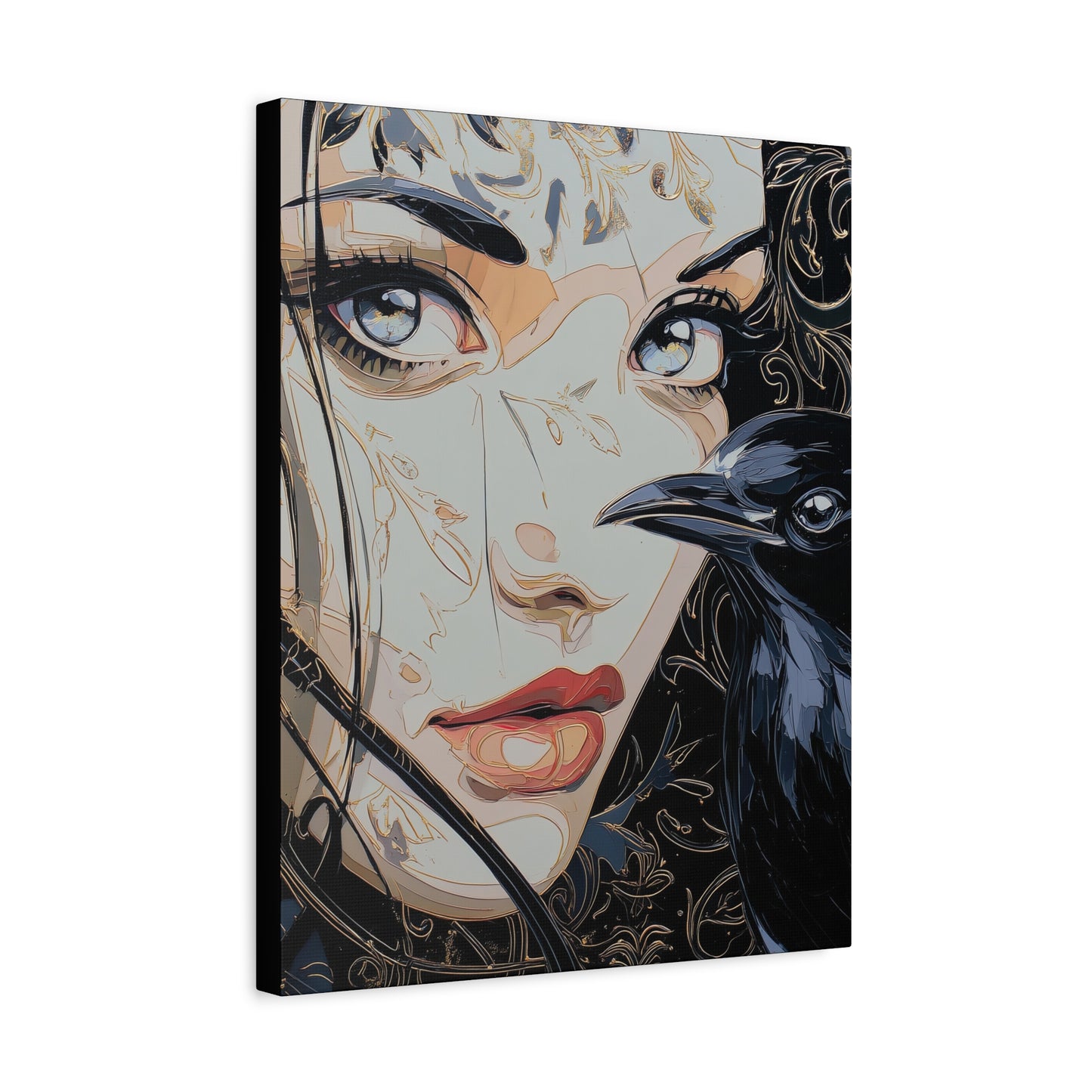 Gallery Wrapped Canvas, Myth and Bones Gothic Art Canvas, Dark Muse Canvas - Luxor
