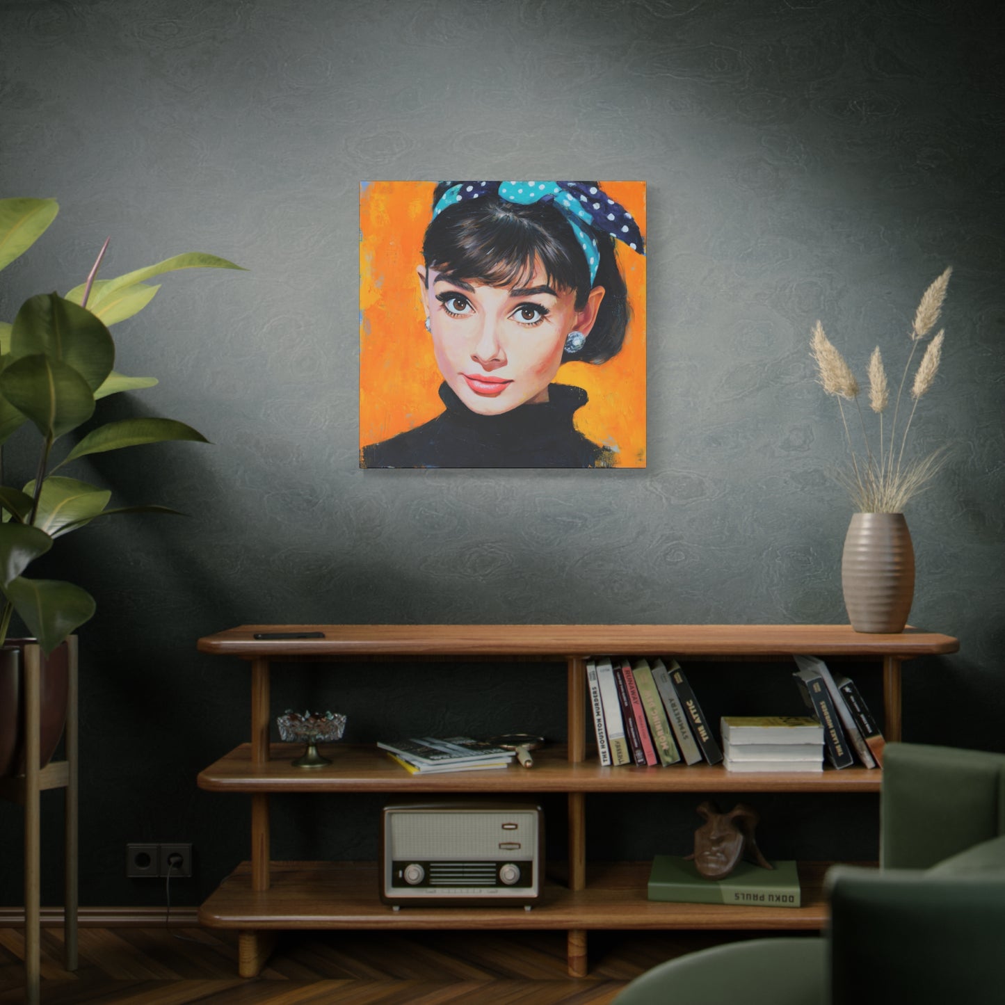 Gallery Wrapped Canvas, The Diva Project Art Canvas, Pinup Art Canvas – Audrey Hepburn - SIX