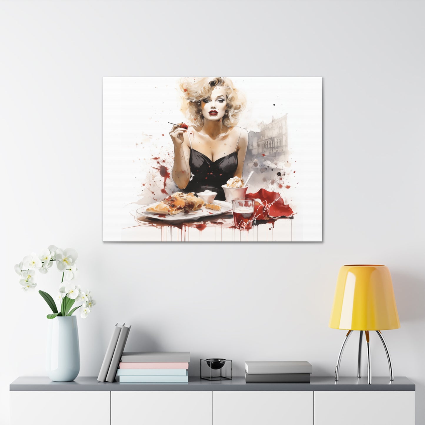 Canvas Wall Art, Gallery Wrapped Pop Art, Celebrity Wall Art – Marilyn Monroe - Cafe
