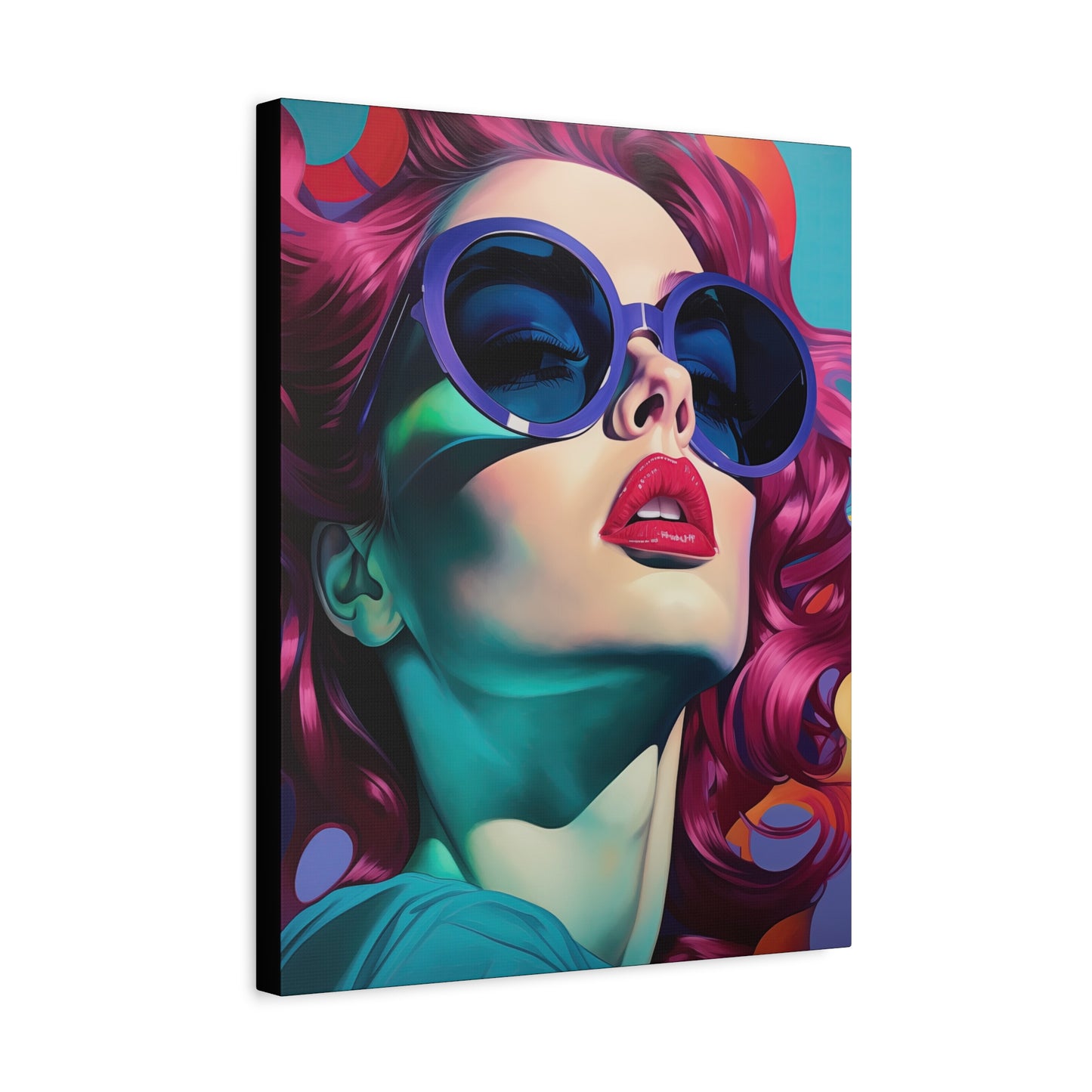 Canvas Gallery Wrapped High-Fashion Wall Art, Stylish Decor, Retro Femme Doll Pop Art – Electra