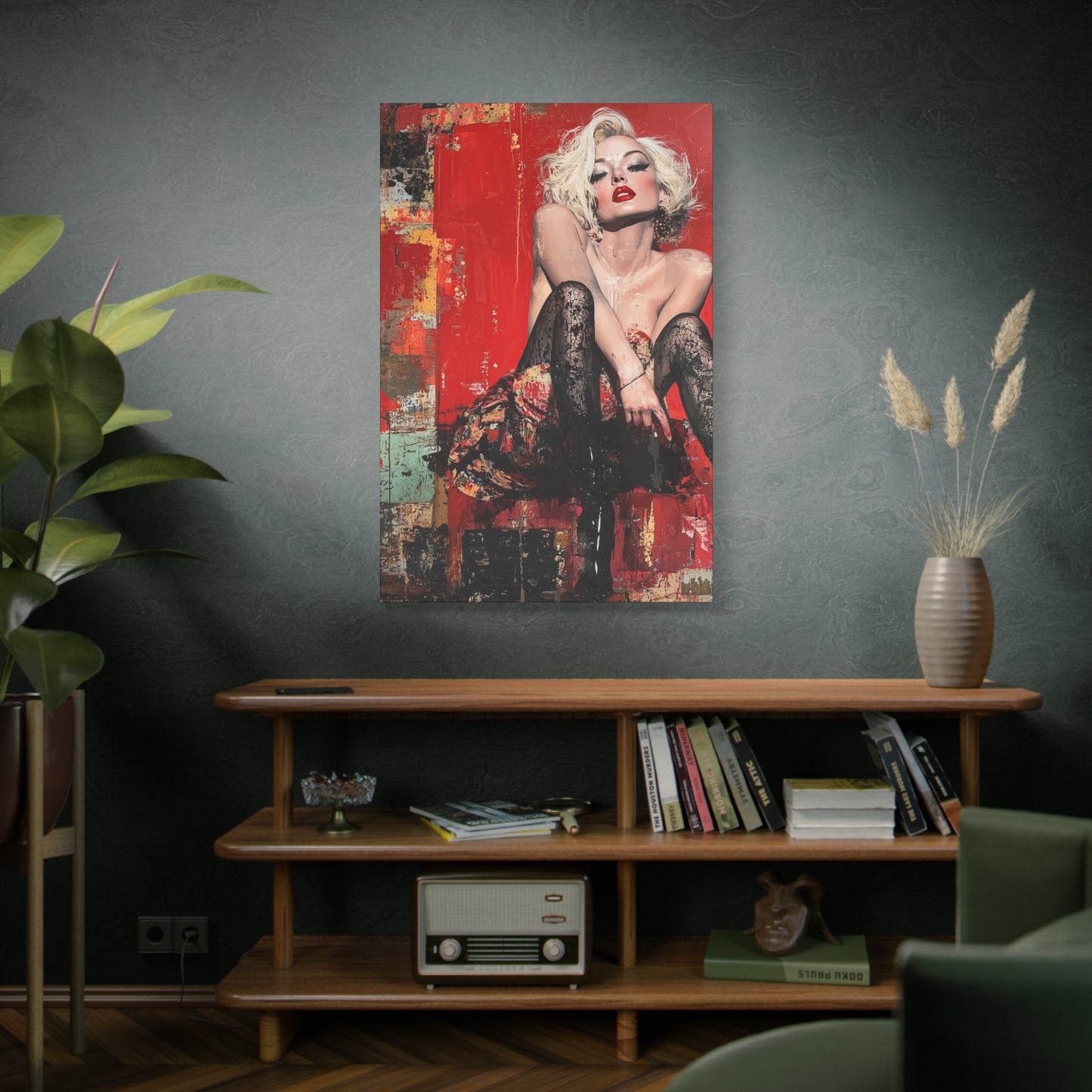 Gallery Wrapped Canvas, Guilt and Grit Adult Art Canvas, Erotic Pinup Art Canvas – Sable