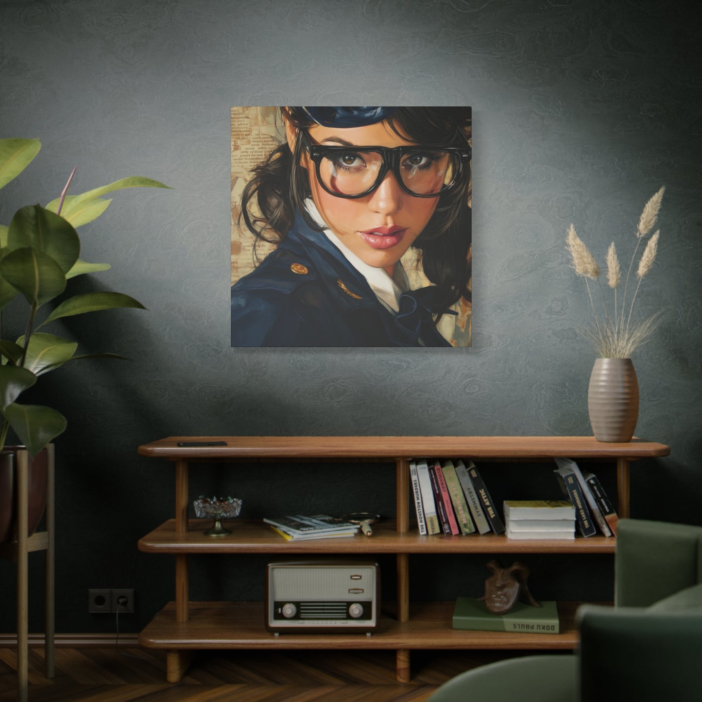 Gallery Wrapped Canvas, Liberty and Lace Art Canvas, Erotic Pinup Art Canvas – Lizzy