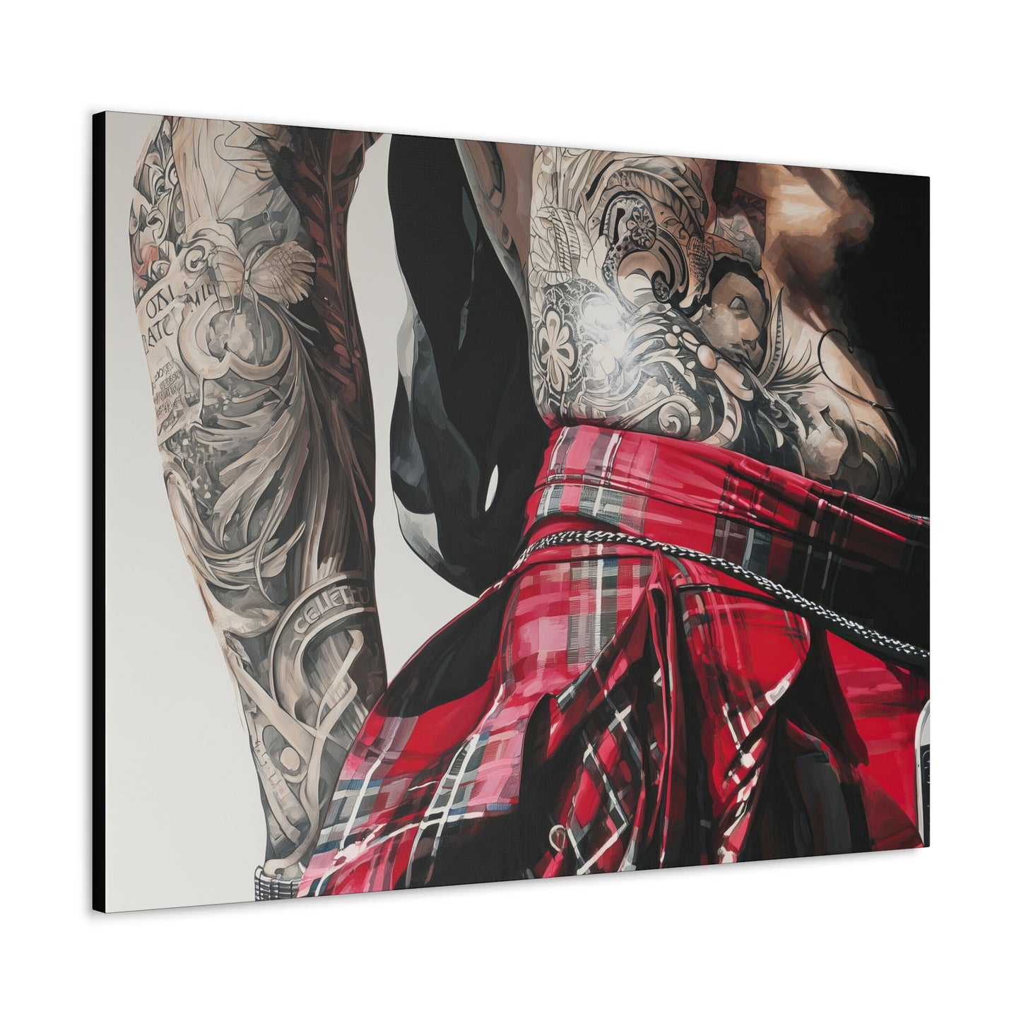 Gallery Wrapped Canvas, Kilts and Carnage Art Canvas, Erotic Pinup Art Canvas – Alexander