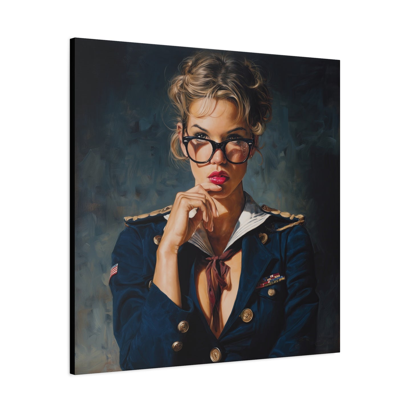 Gallery Wrapped Canvas, Liberty and Lace Art Canvas, Erotic Pinup Art Canvas – Honey