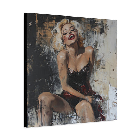 Gallery Wrapped Canvas, Guilt and Grit Adult Art Canvas, Erotic Pinup Art Canvas – Aria