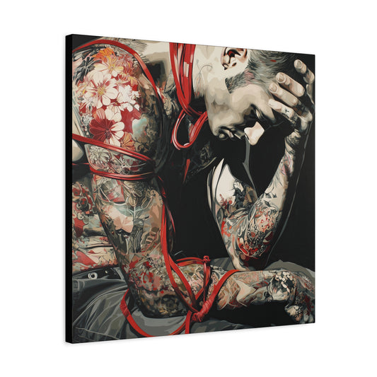 Gallery Wrapped Canvas, Ropes and Reverence Art Canvas, Erotic Shibari Art Canvas – Dorian