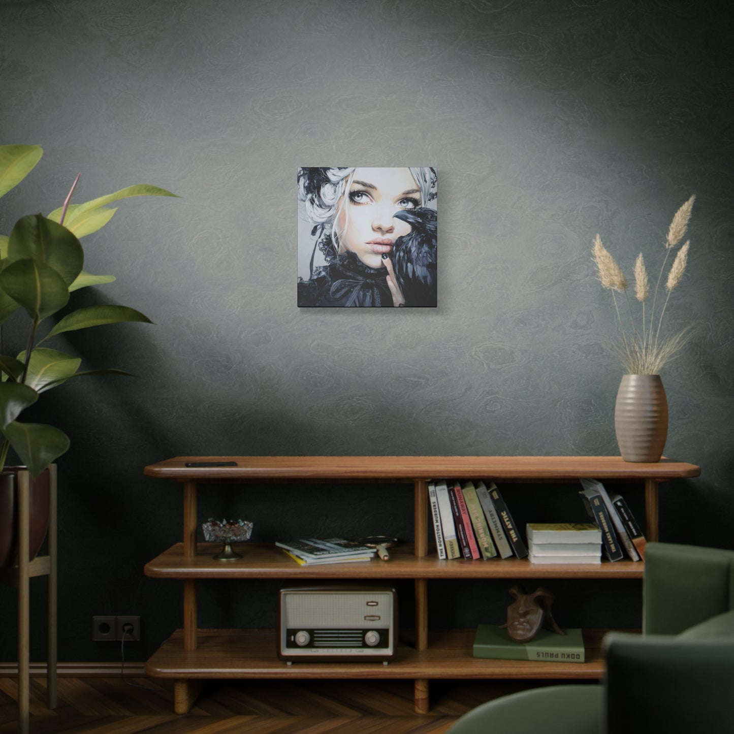 Gallery Wrapped Canvas, Myth and Bones Gothic Art Canvas, Dark Muse Canvas - Harlow