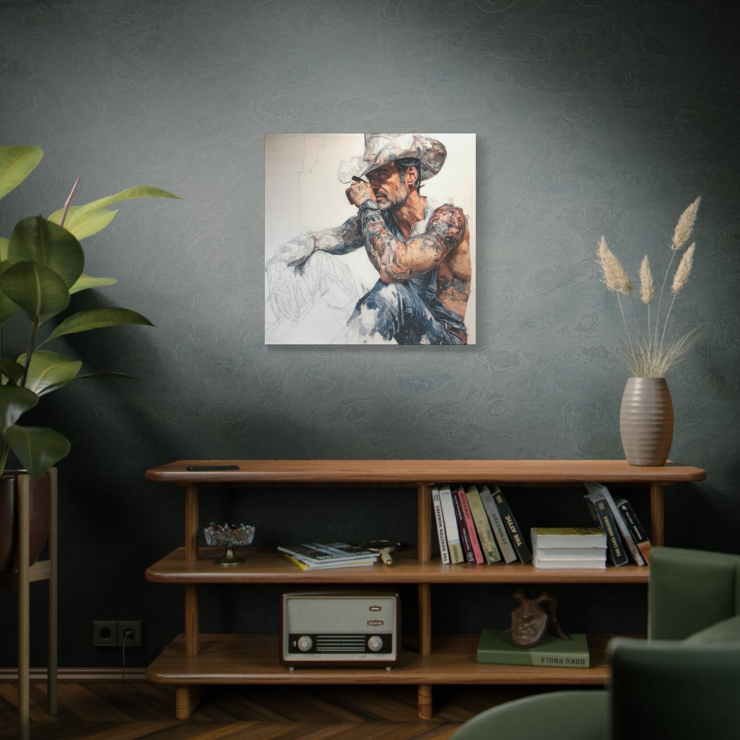 Gallery Wrapped Canvas, Wranglers and Wreckage Art Canvas, Erotic Pinup Art Canvas – Jace