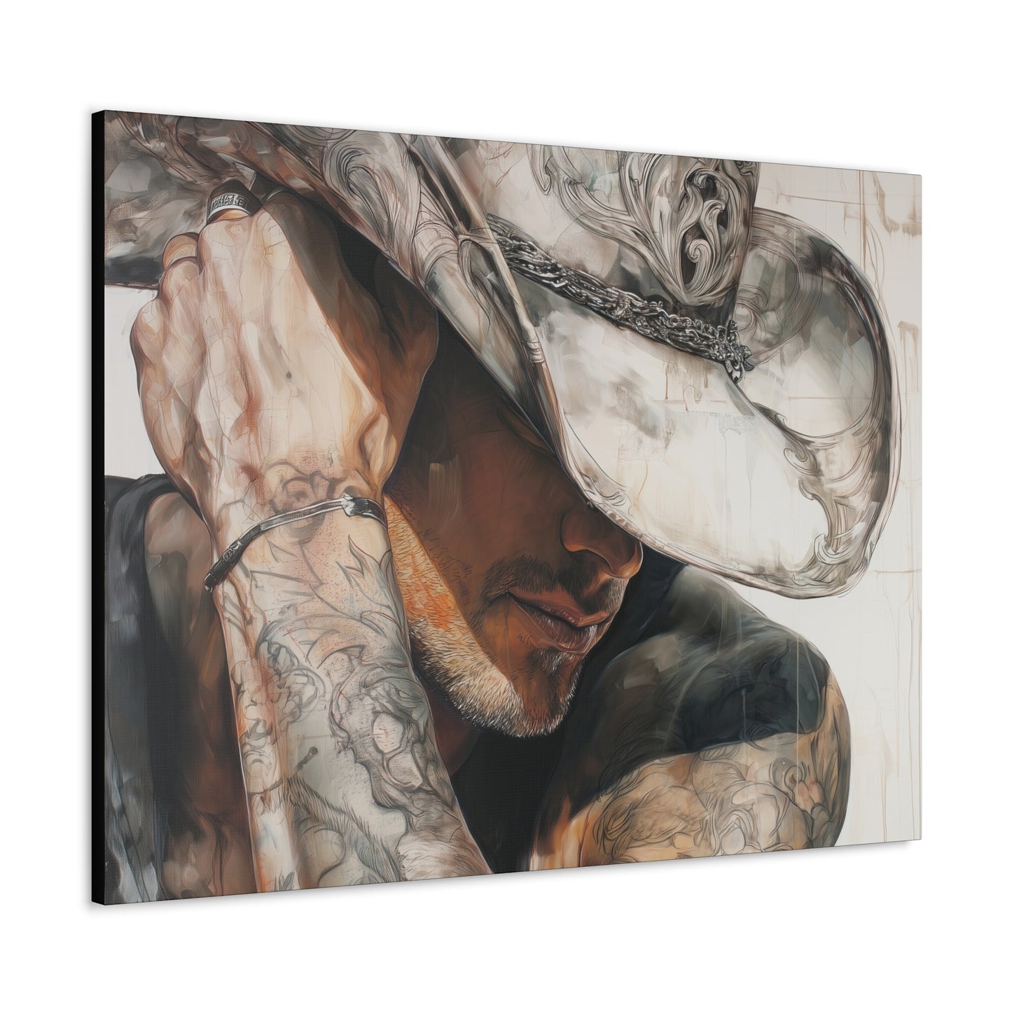 Gallery Wrapped Canvas, Wranglers and Wreckage Art Canvas, Erotic Pinup Art Canvas – Chase