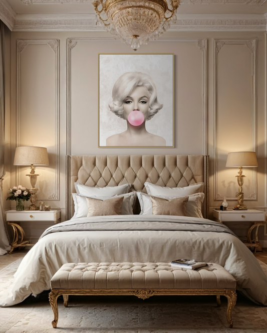Gallery Wrapped Canvas, Marilyn Monroe Art Canvas, Celebrity Diva Art Canvas – Marilyn Monroe Bubblegum