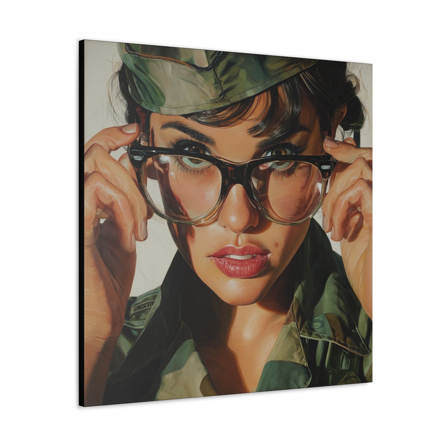 Gallery Wrapped Canvas, Liberty and Lace Art Canvas, Erotic Pinup Art Canvas – Erica