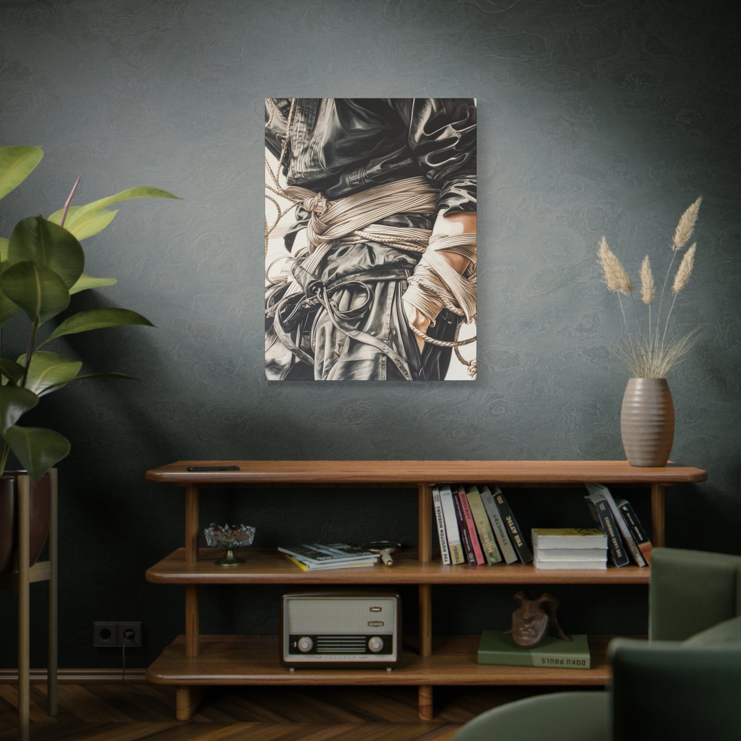 Gallery Wrapped Canvas, Ropes and Reverence Art Canvas, Erotic Shibari Art Canvas – Henri