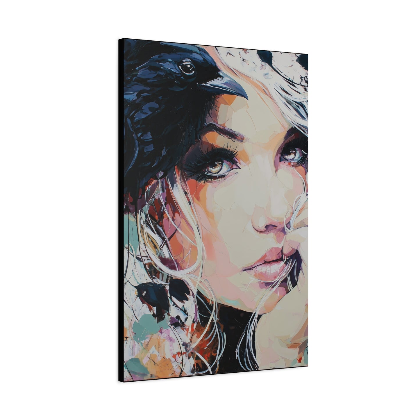 Gallery Wrapped Canvas, Myth and Bones Gothic Art Canvas, Dark Muse Canvas - Calista