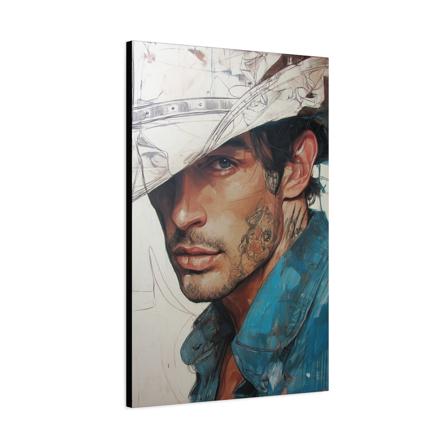 Gallery Wrapped Canvas, Wranglers and Wreckage Art Canvas, Erotic Pinup Art Canvas – Jack