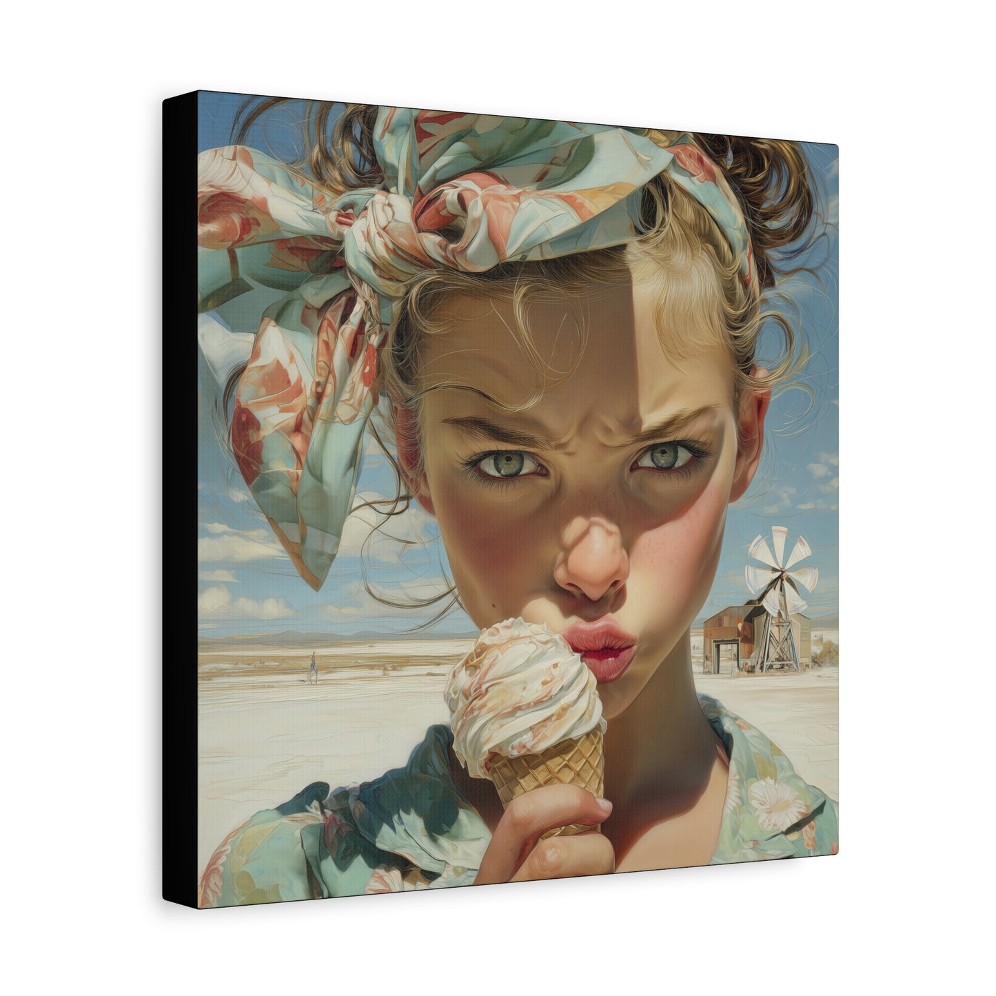Gallery Wrapped Canvas, Sweet Summer Nostalgia, Sugar and Spice Art Canvas, Ice Cream Dreams Art – Millie
