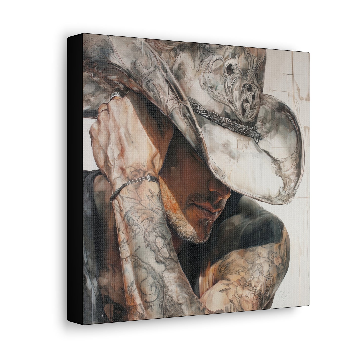 Gallery Wrapped Canvas, Wranglers and Wreckage Art Canvas, Erotic Pinup Art Canvas – Chase