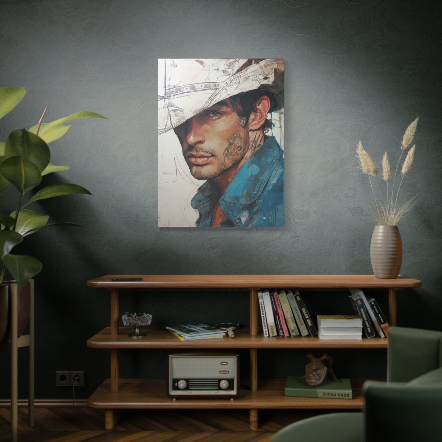 Gallery Wrapped Canvas, Wranglers and Wreckage Art Canvas, Erotic Pinup Art Canvas – Jack