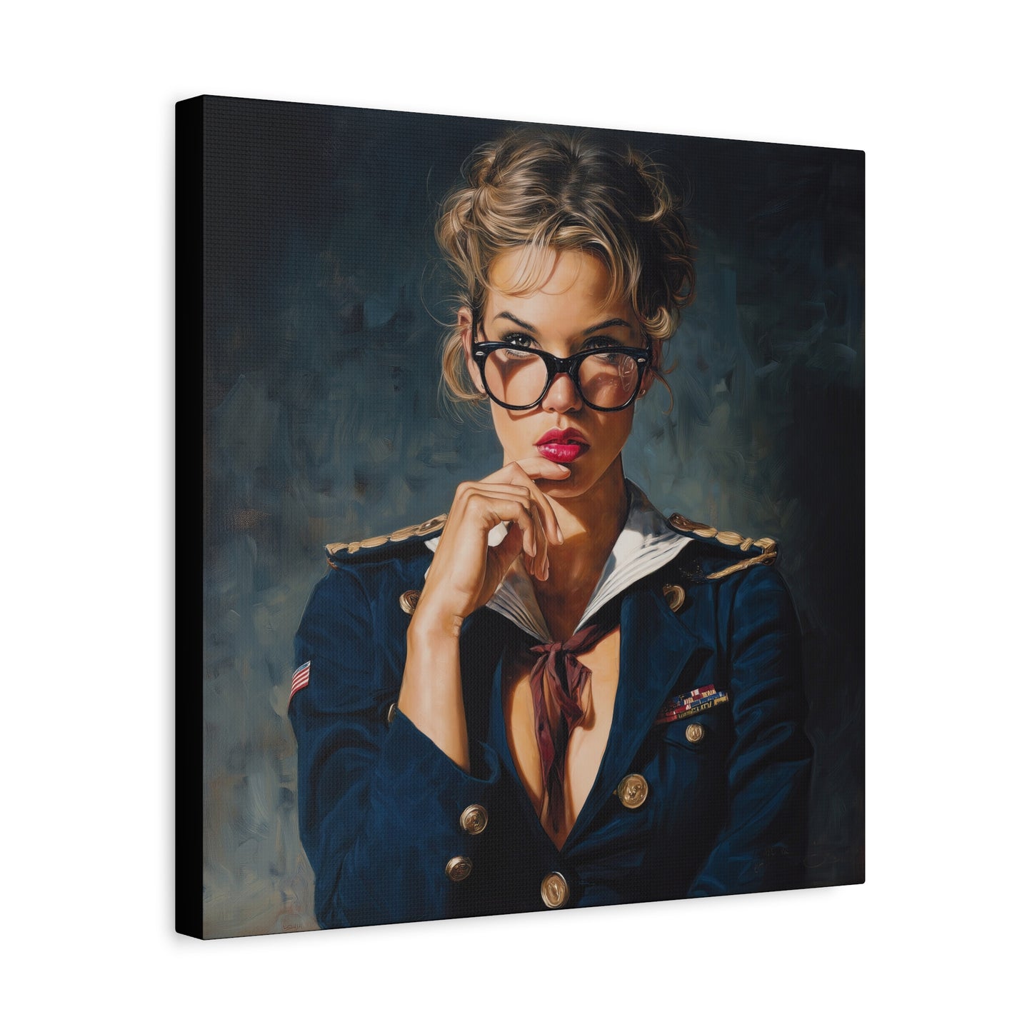 Gallery Wrapped Canvas, Liberty and Lace Art Canvas, Erotic Pinup Art Canvas – Honey