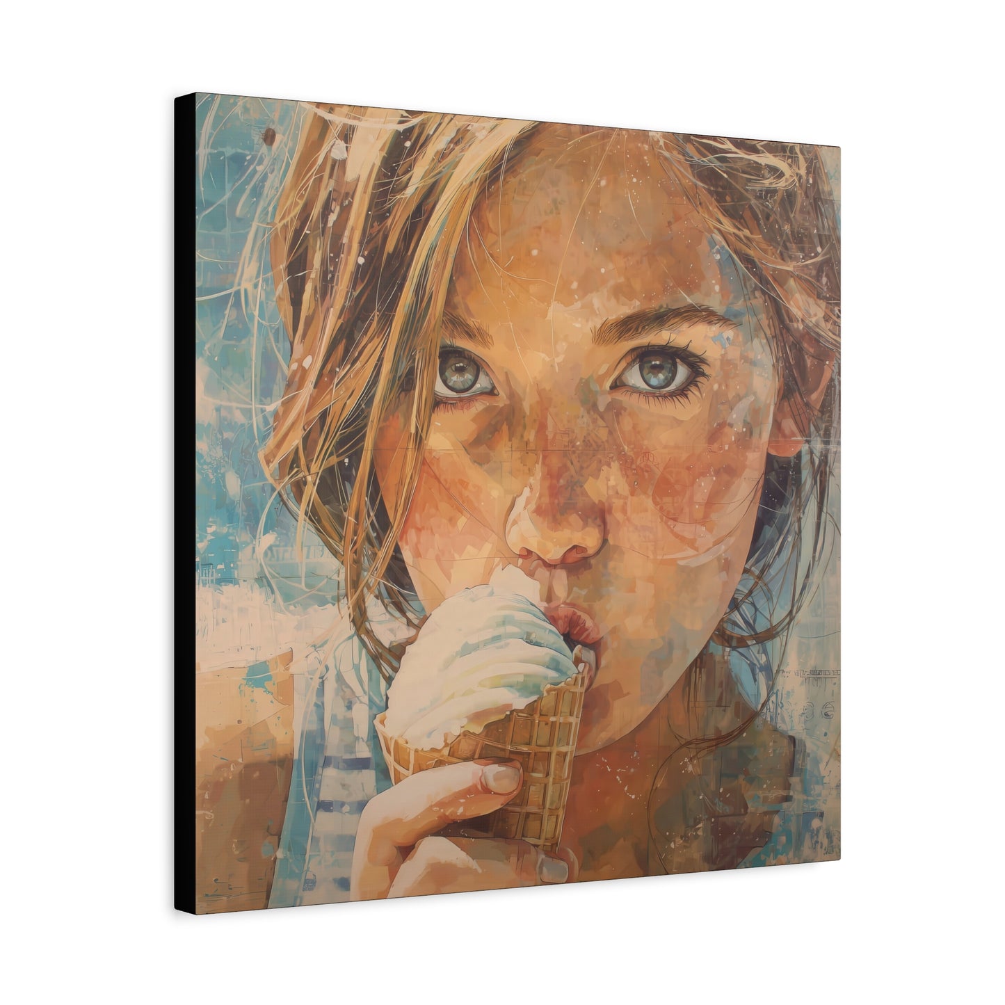 Gallery Wrapped Canvas, Sweet Summer Nostalgia, Sugar and Spice Art Canvas, Ice Cream Dreams Art – Bea