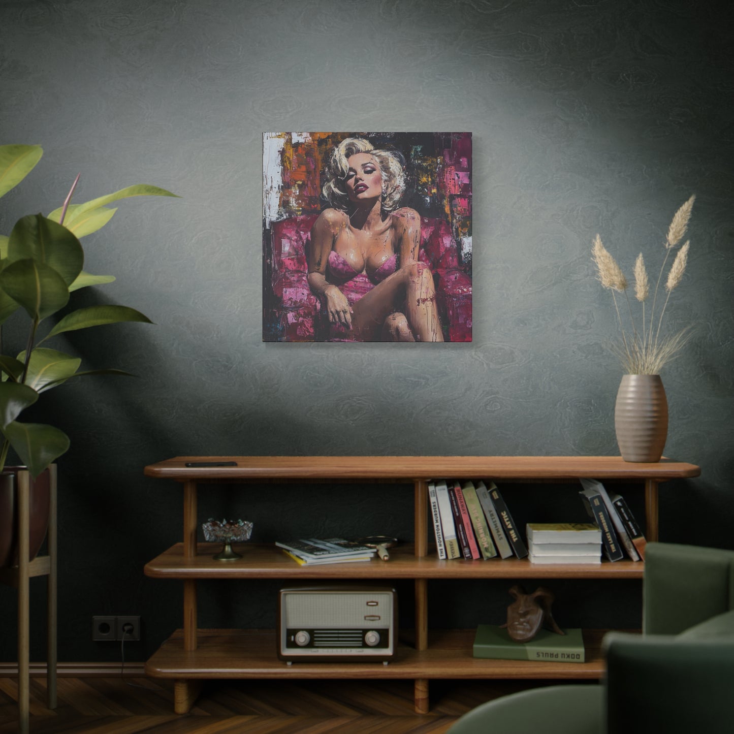 Gallery Wrapped Canvas, Guilt and Grit Art Canvas, Erotic Pinup Art Canvas – Alexis