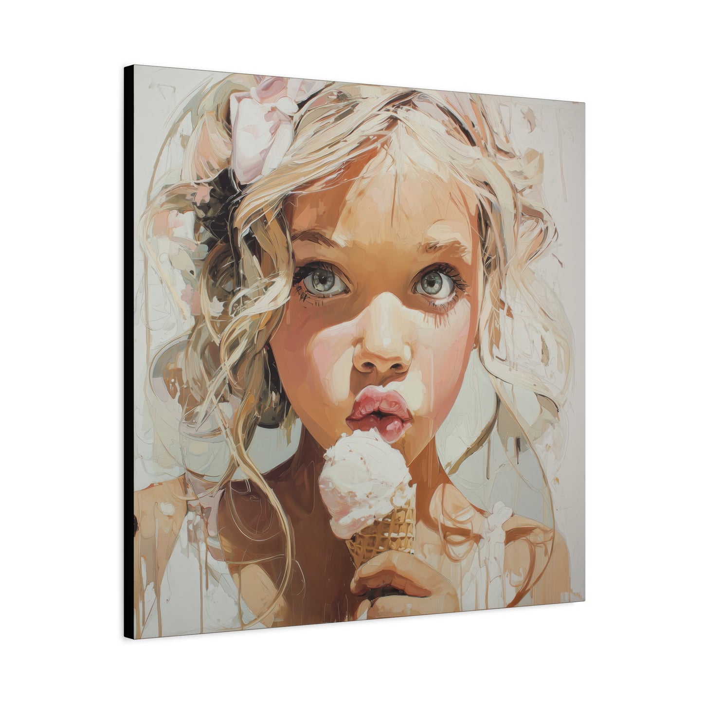 Gallery Wrapped Canvas, Sweet Summer Nostalgia, Sugar and Spice Art Canvas, Ice Cream Dreams Art – Briony