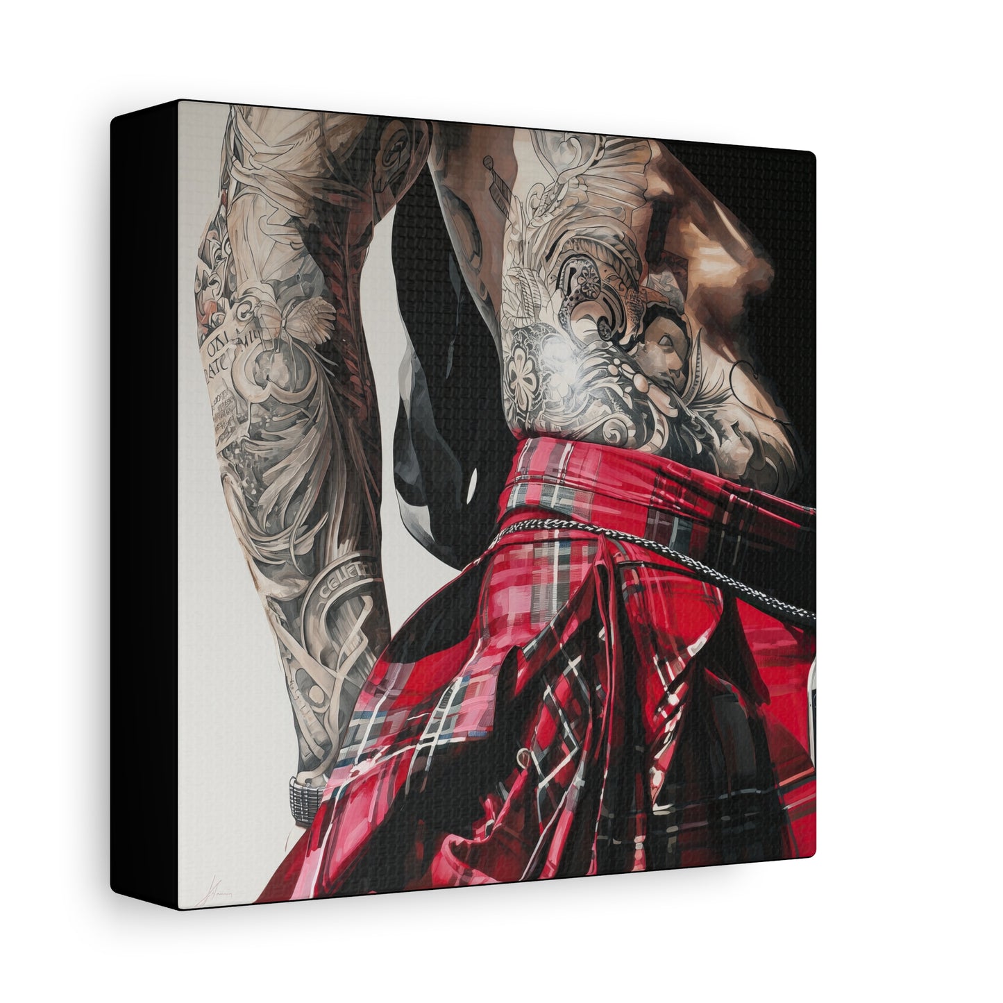 Gallery Wrapped Canvas, Kilts and Carnage Art Canvas, Erotic Pinup Art Canvas – Alexander