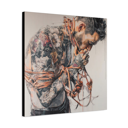 Gallery Wrapped Canvas, Ropes and Reverence Art Canvas, Erotic Shibari Art Canvas – Zev