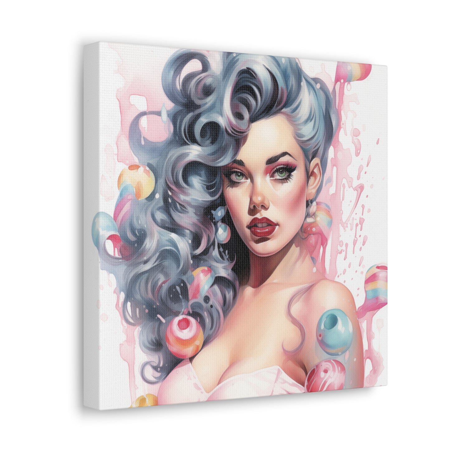 Canvas Wall Art, Gallery Wrapped Pop Art, Femme Doll Wall Art – Lux