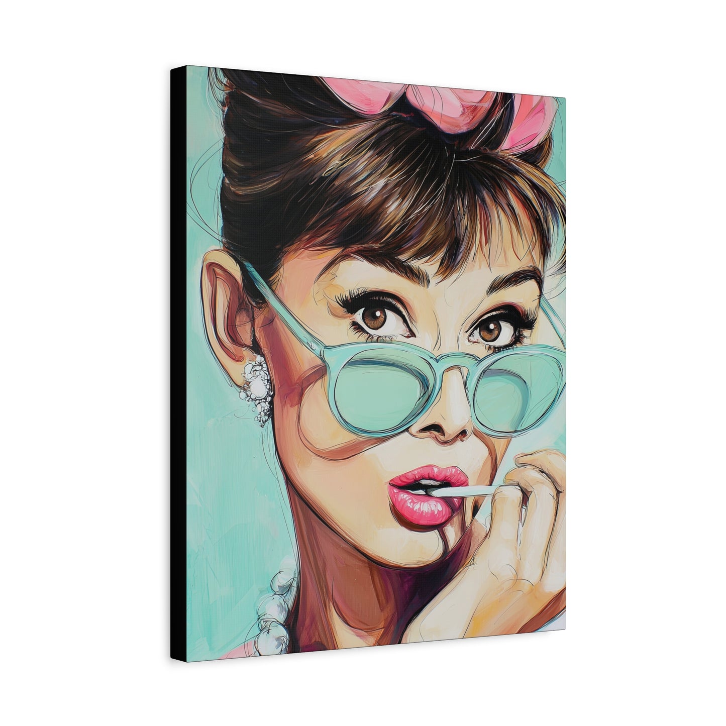 Gallery Wrapped Canvas, The Diva Project Art Canvas, Pinup Art Canvas – Audrey Hepburn - ELEVEN