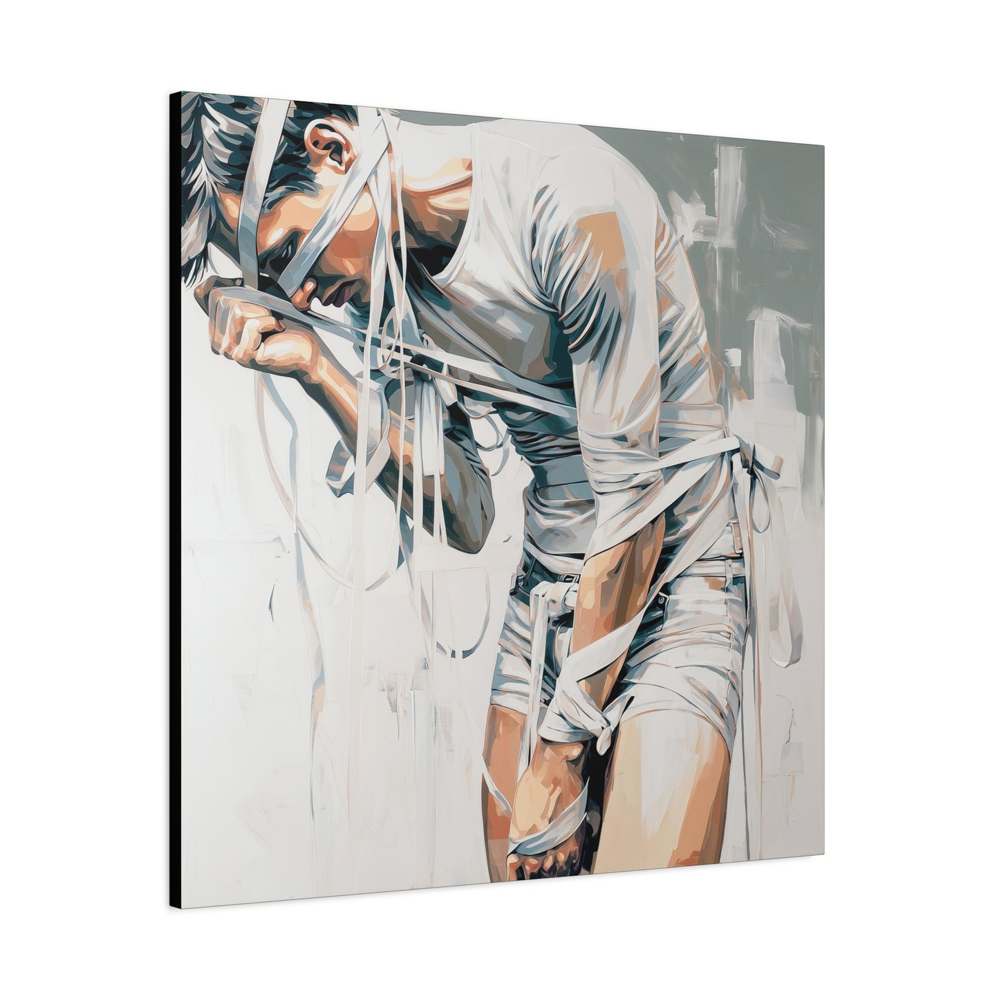 Gallery Wrapped Canvas, Ropes and Reverence Art Canvas, Erotic Shibari Art Canvas – Armand