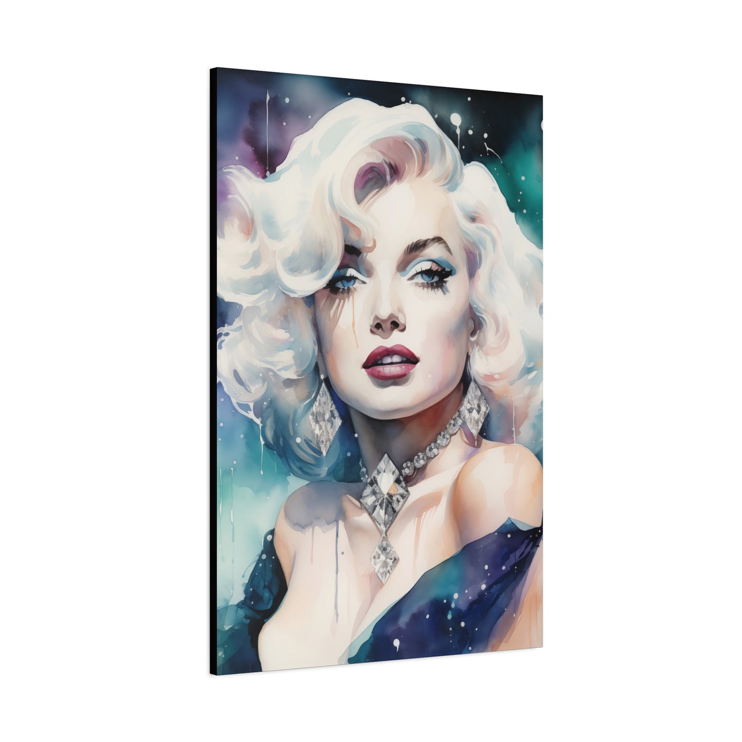 Canvas Wall Art, Gallery Wrapped Pop Art, Celebrity Wall Art – Marilyn Monroe - Diamonds