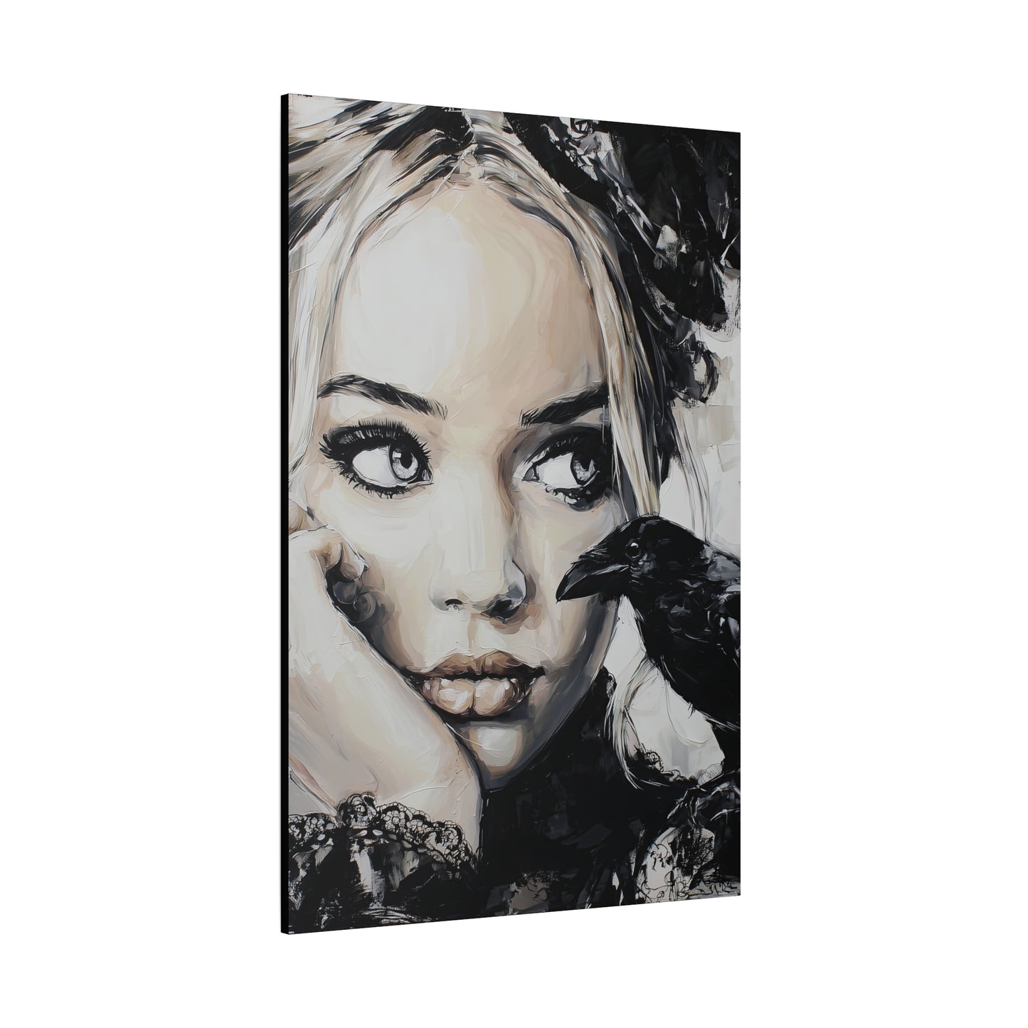 Gallery Wrapped Canvas, Myth and Bones Gothic Art Canvas, Dark Muse Canvas - Nicolette