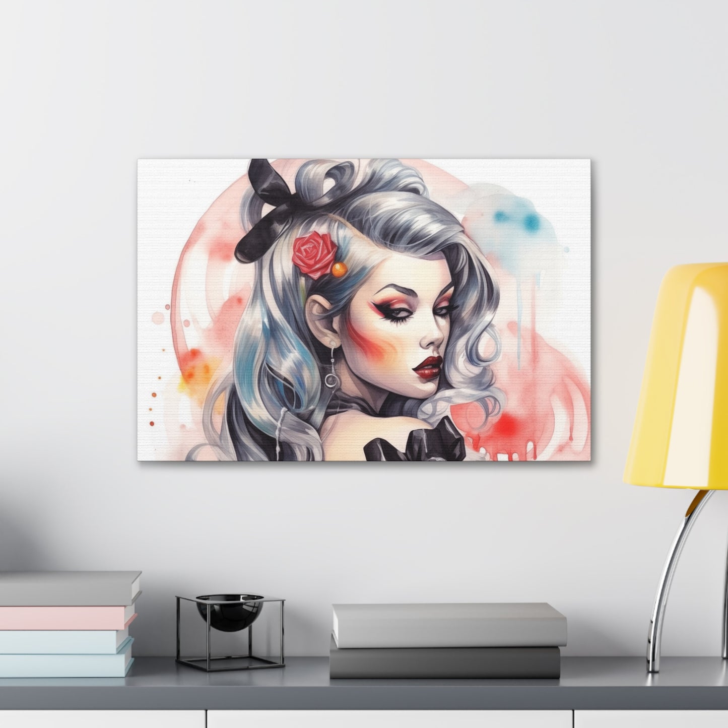Gallery Wrapped Canvas, Edgy Tattooed Beauty, Urban Pop Art Canvas – Sabella
