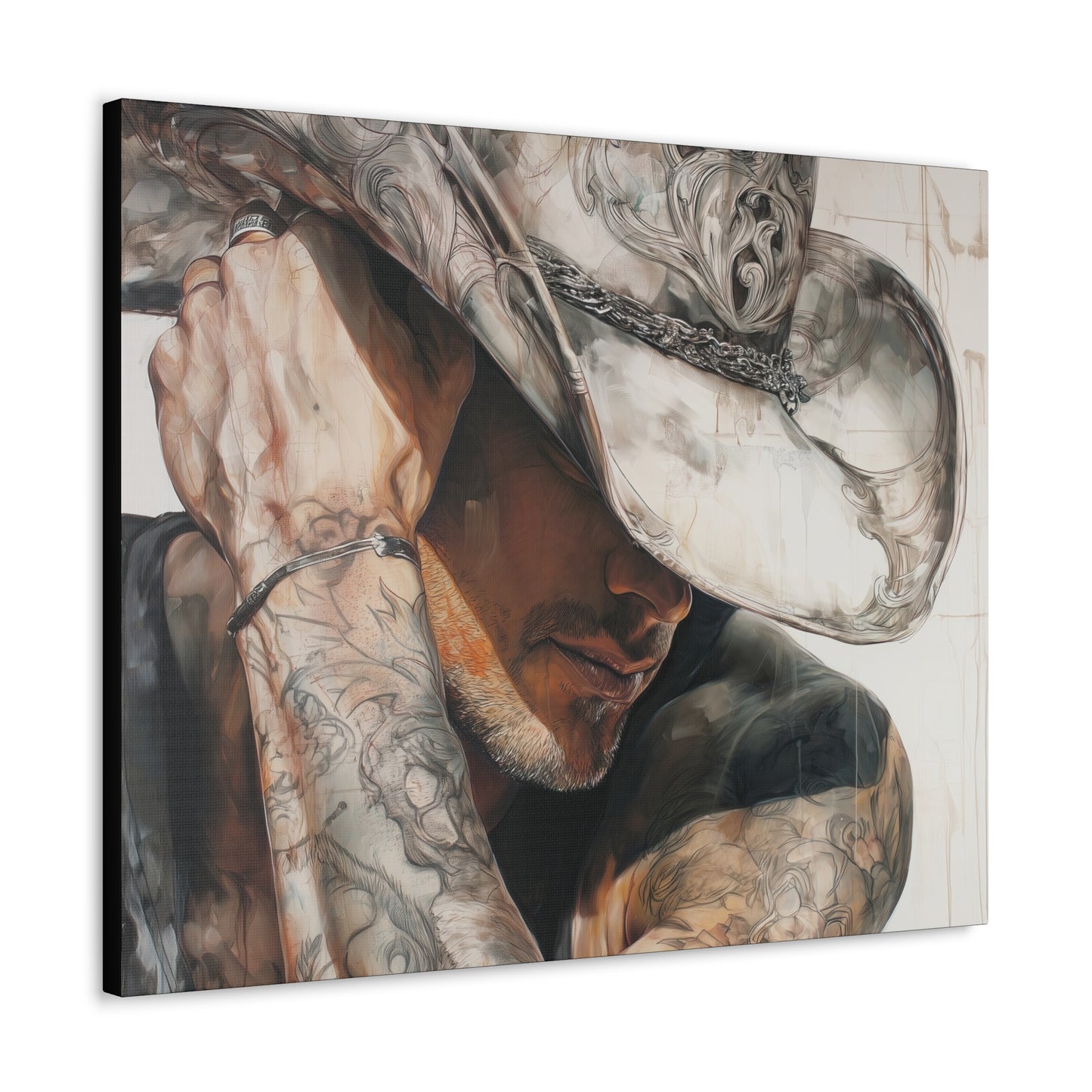 Gallery Wrapped Canvas, Wranglers and Wreckage Art Canvas, Erotic Pinup Art Canvas – Chase
