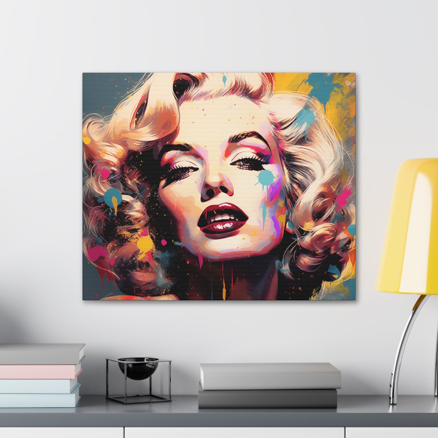 Canvas Wall Art, Gallery Wrapped Pop Art, Celebrity Wall Art – Marilyn Monroe - Abstract
