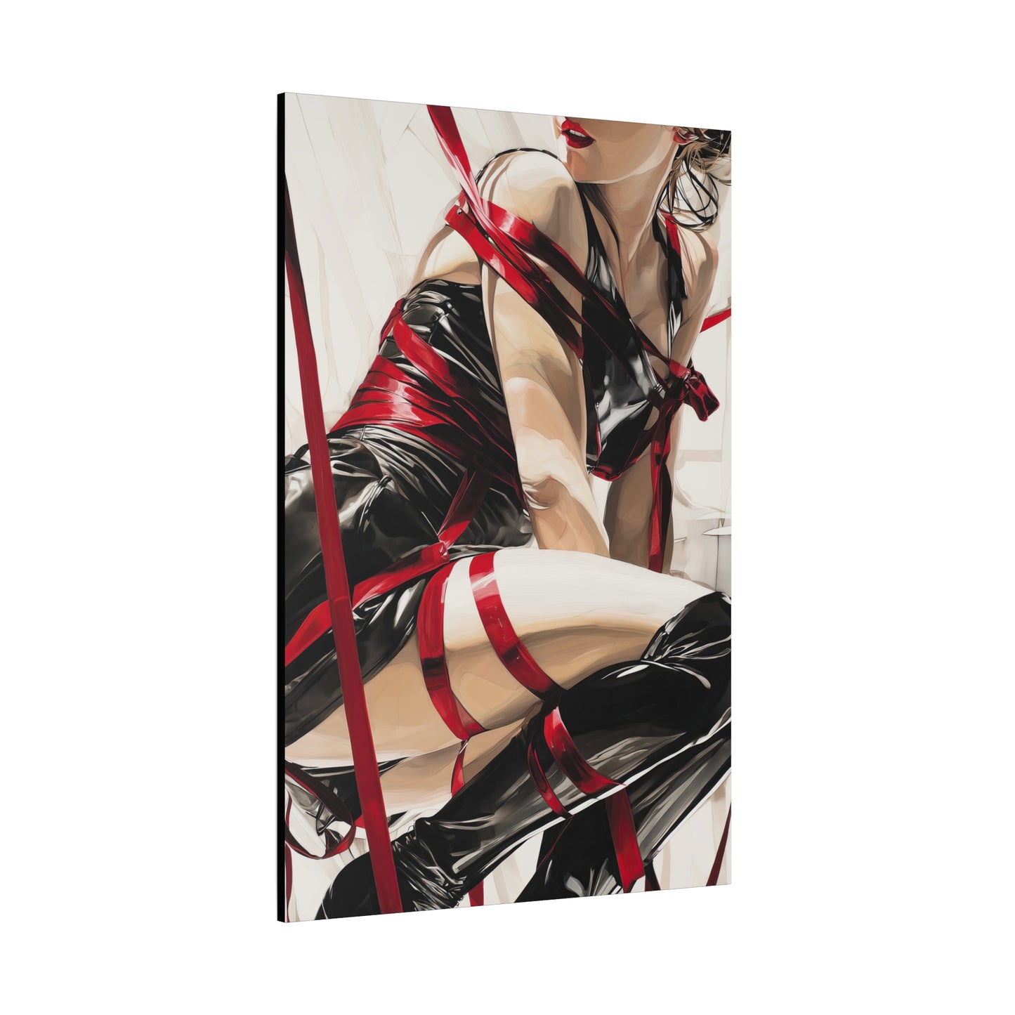 Gallery Wrapped Canvas, Ropes and Reverence Art Canvas, Erotic Shibari Art Canvas – Monica