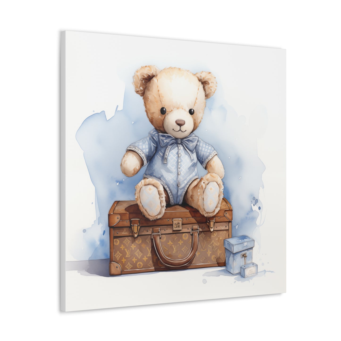 Canvas Gallery Wrap - LV Bear Wall Art - Blu