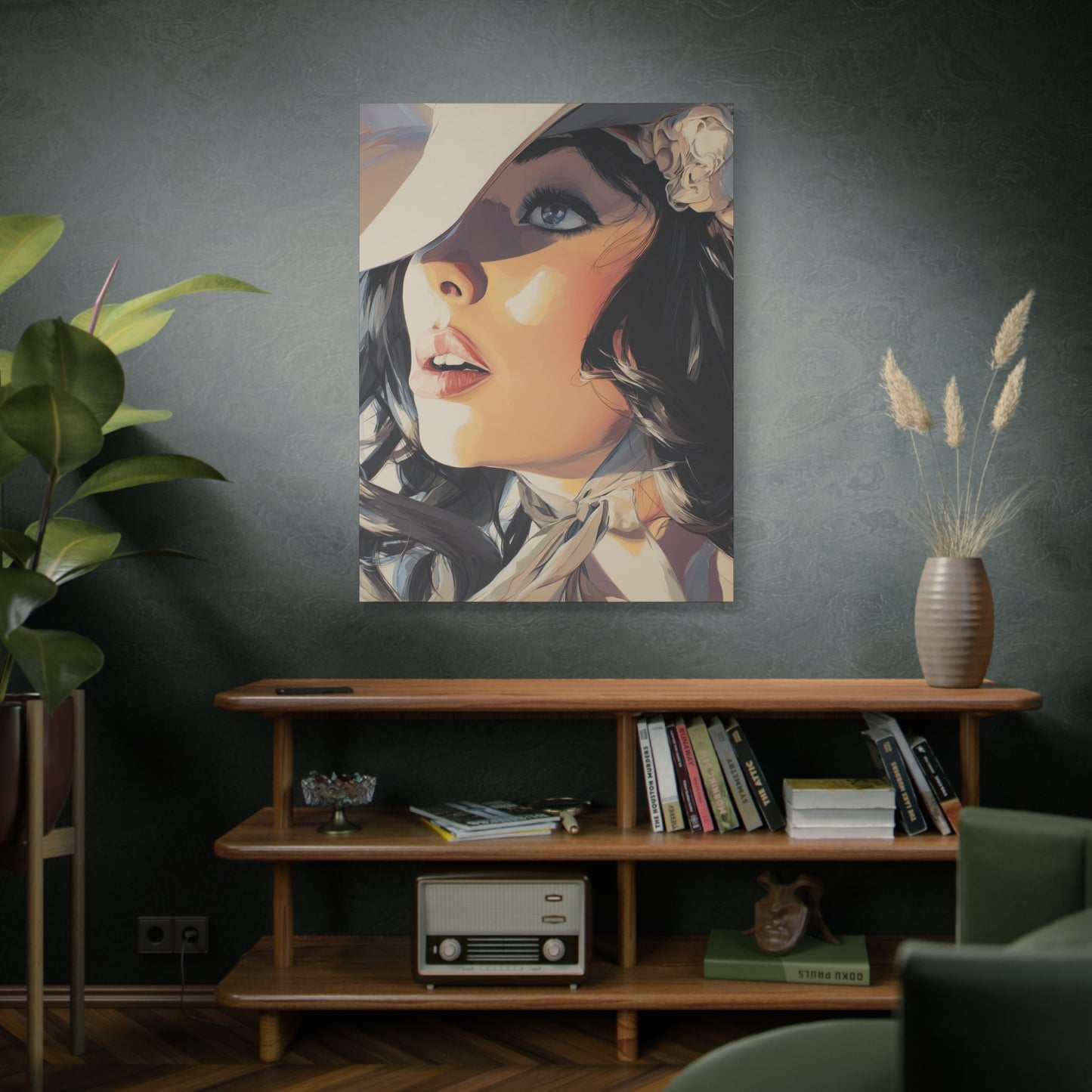 Gallery Wrapped Canvas, Wranglers and Wreckage Art Canvas, Erotic Pinup Art Canvas – Clementine